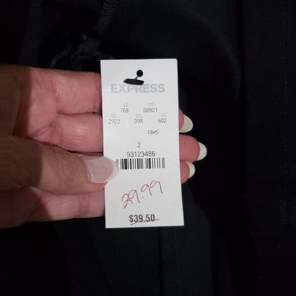 Express Design Studio Size 2 Black Skirt - Picture 3 of 6